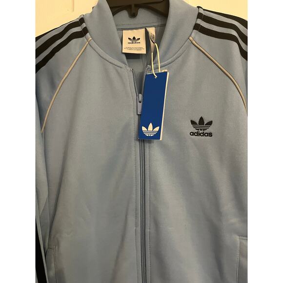 NEW ADIDAS ORIGINALS Adicolor Men's Tracksuit Size Small Ash Blue/ Blue - Picture 2 of 9